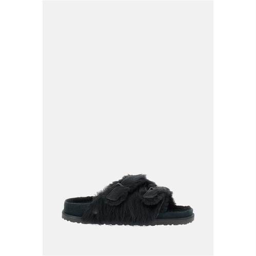 Birkenstock 勃肯 女士 凉拖 ZÃ¼rich 1774 黑色毛羊皮便鞋