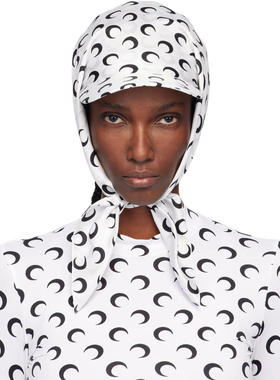 Marine Serre 女士 棒球帽 白色 Moon Silk Veiled 棒球帽