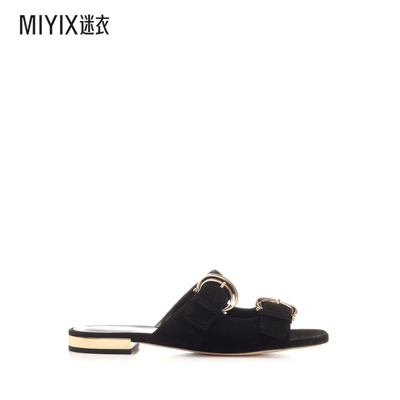 Chloé Alizè 双 C 扣平底凉鞋 女 迷衣时尚