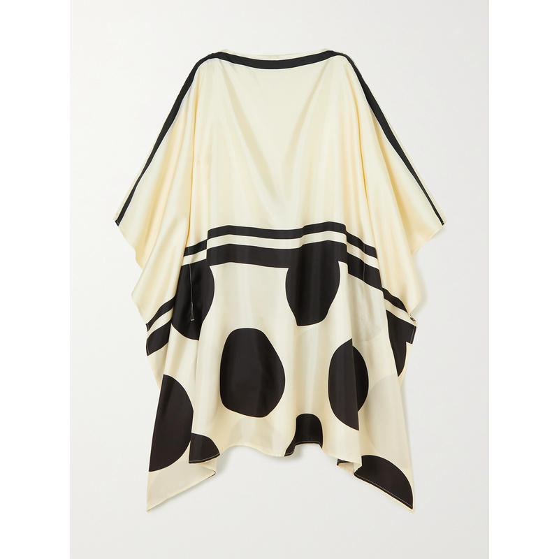 LOUISA PARRIS 女士 中长连衣裙 短款围巾领斜纹丝绸土耳其式长衫