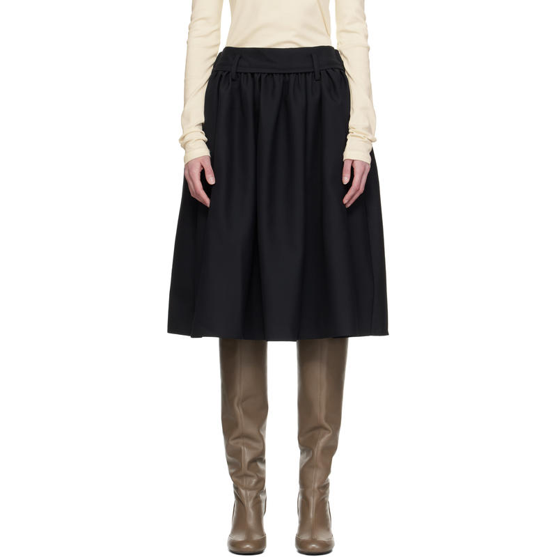 Fax Copy Express 女士 中长裙 黑色 Puffy 半身裙