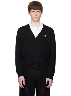 Maison Kitsuné 男士 开衫 黑色 Bold Fox Head Patch 开衫