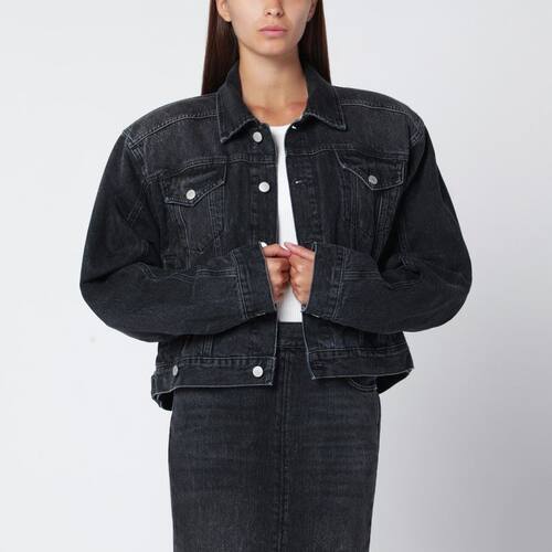 Haikure 女士 FW25 夹克 WASHED-EFFECT RENEE 黑色牛仔布