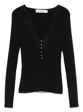 Self-Portrait 女士 FW25 毛衣 黑色毛线衫