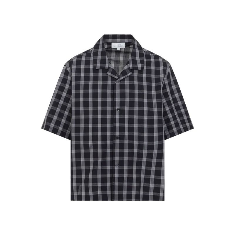 Studio Nicholson 男士 SS26 衬衫 Kline 格纹图片