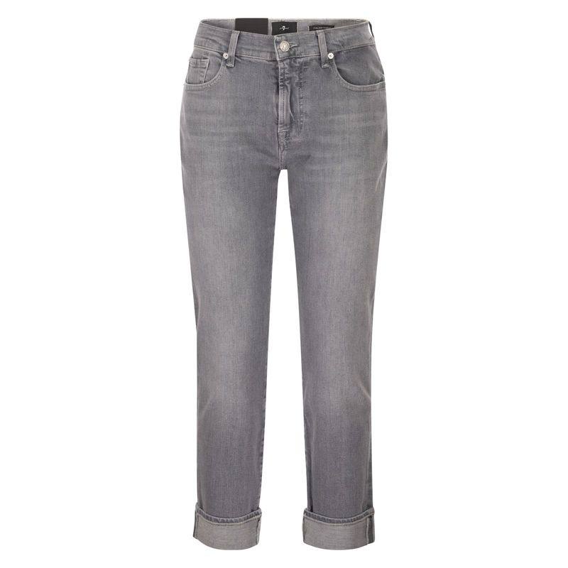 7 For All Mankind 女士 牛仔长裤 宽松紧身中号束腰男友风牛仔裤