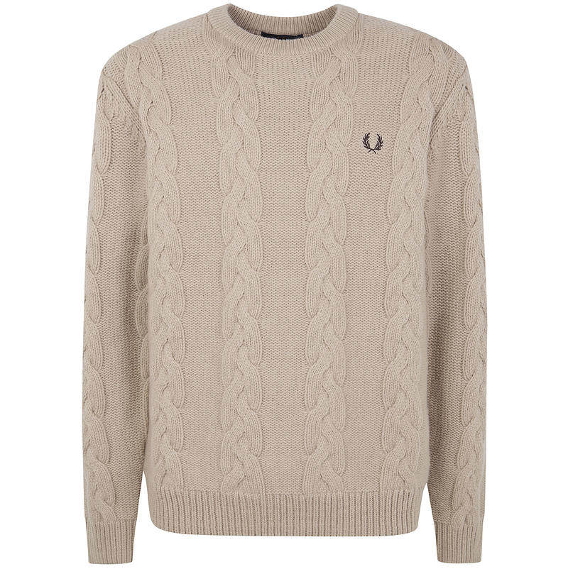 Fred Perry 弗莱德.派瑞 男士 毛衣 "" 短款麻花扭纹针织套头衫