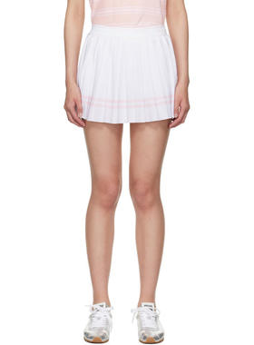Sporty  Rich 女士 迷你裙 白色 Vendome Script Pleated 裙裤