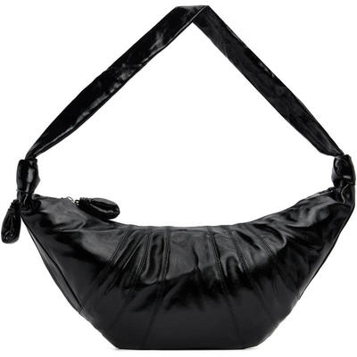 Lemaire 勒梅尔 男士 SS26 单肩包 黑色大号 Croissant