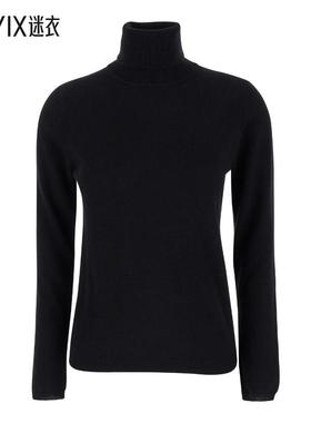 [秋季新品]Plain 黑色高领羊绒女士毛衣 迷衣时尚