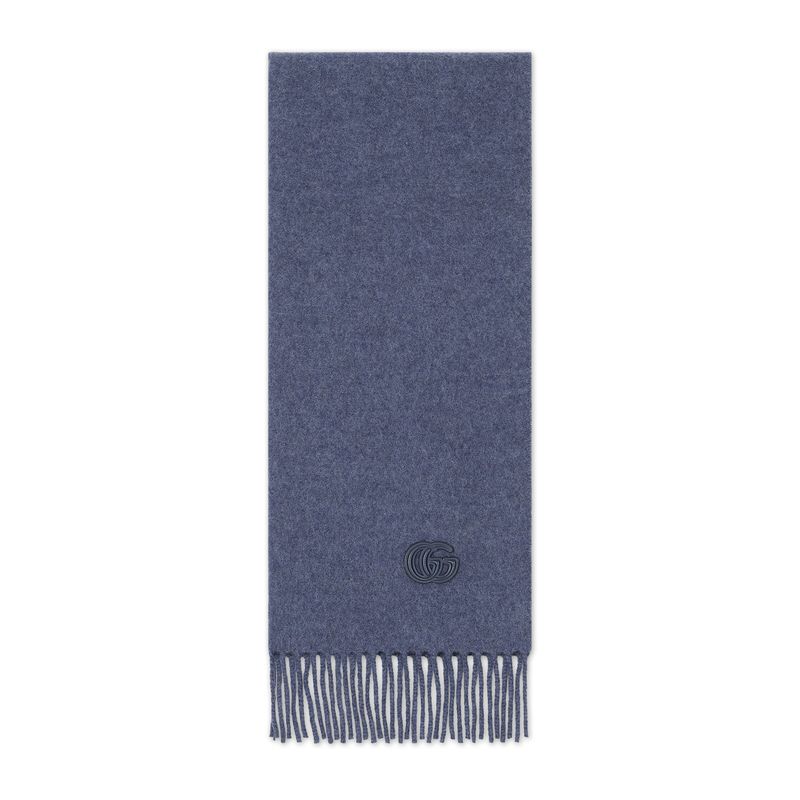 Gucci 男士 FW25 围巾 饰贴饰山羊绒围巾