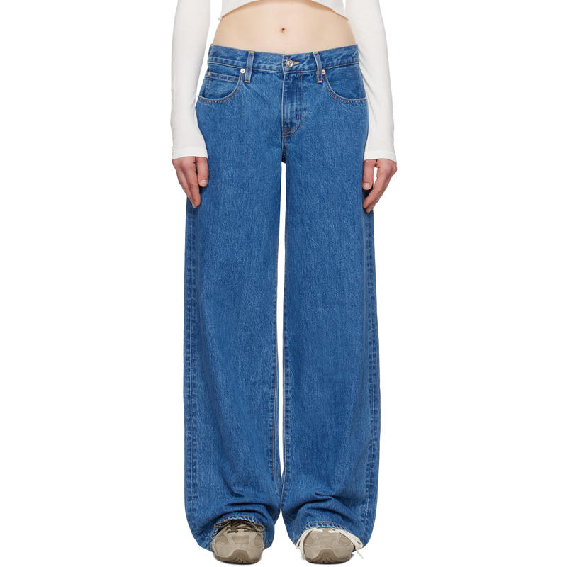 Slvrlake 女士 牛仔长裤 蓝色 Mica 牛仔裤