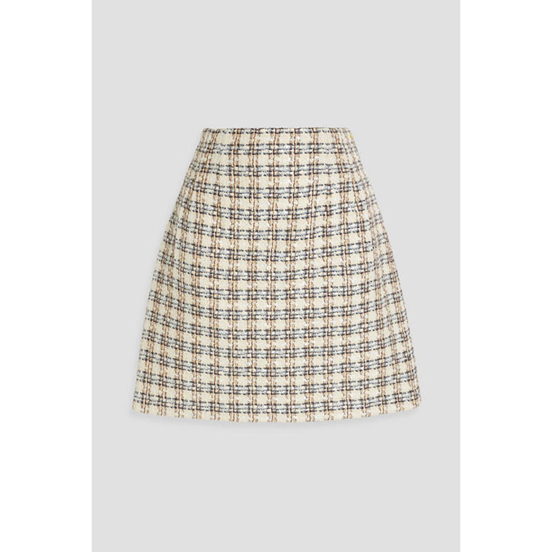 Veronica Beard 女士 迷你裙 罗马格纹棉混纺花呢迷你半身裙