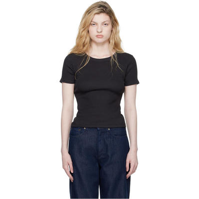 Rag  Bone 瑞格布恩 女士 T恤 黑色 The Essential Ribbed