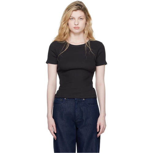 Rag  Bone 瑞格布恩 女士 T恤 黑色 The Essential Ribbed