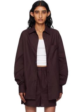 The Frankie Shop 女士 衬衫 紫色 Lui Organic Cotton 衬衫