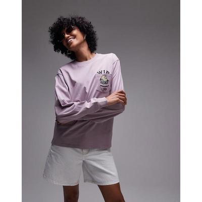 Carhartt WIP 女士 T恤 jubilee 口袋长袖图案粉色T恤