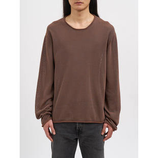 Our Legacy 男士 SS26 毛衣 硬质泡泡荧光铜棕色高科技棉质