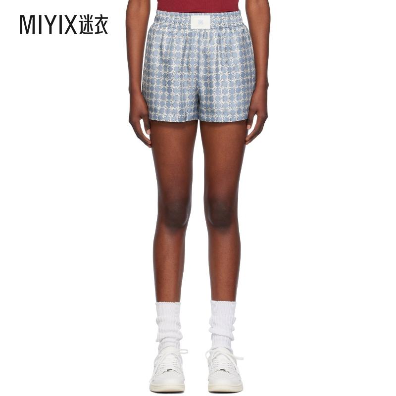 Amiri 女士蓝色 Quad Boxer 短裤 迷衣时尚