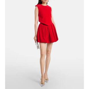 棉质膨起迷你半身裙 迷你裙 Patou 女士