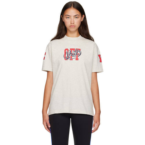 Off-White 女士 T恤 灰色 Off College