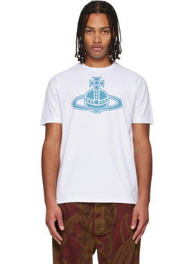 Vivienne Westwood西太后 男士 T恤 白色 Paris Orb Classic T 恤