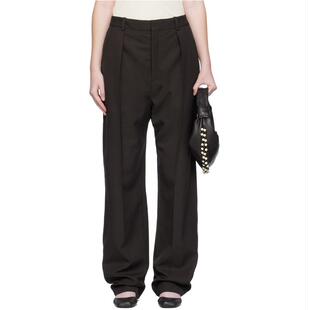 长裤 女士 棕色褶裥 勒梅尔 Lemaire