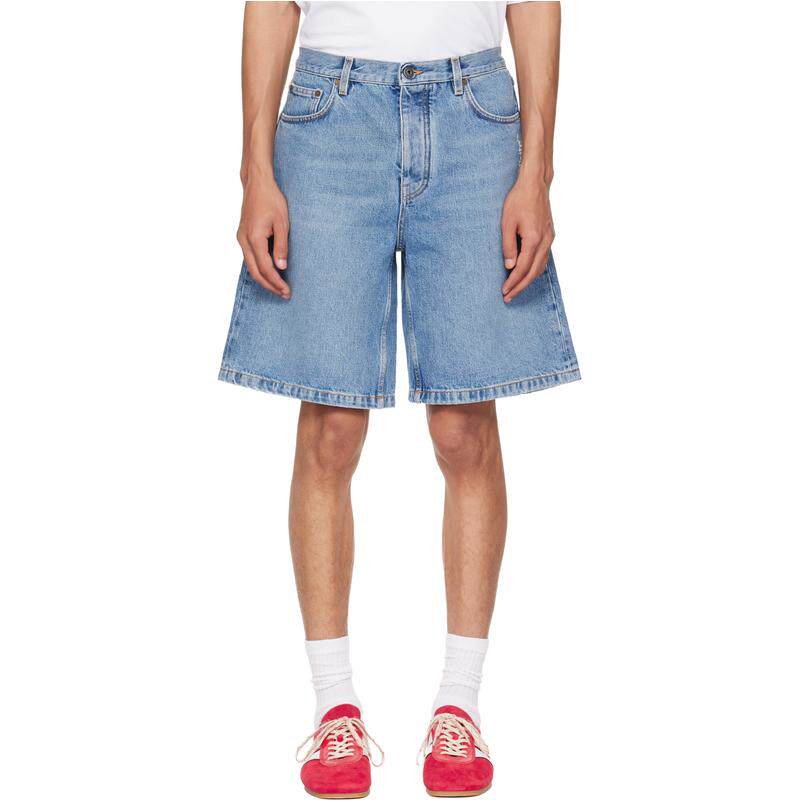 Off-White 男士 牛仔短裤 蓝色 Half Arrow
