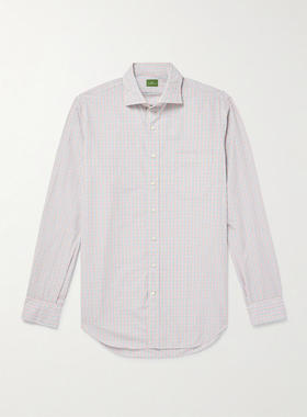 SID MASHBURN 男士 FW25 衬衫 格纹棉质府绸衬衫