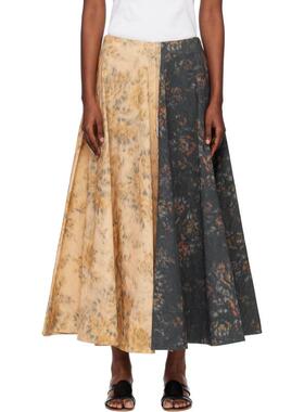 Ganni 甘尼 女士 中长裙 驼色  灰色 Circle 半身裙