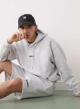 Kickers 男士 毛衣 co-ord 宽松款连帽浅灰色套头衫