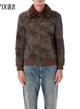 【秋冬新品】SWORD 6.6.44 男款Sword 环保皮羊毛领骑士夹克 迷衣