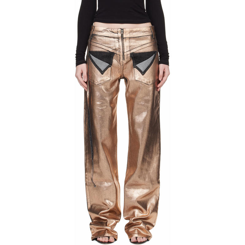 Ottolinger 女士 牛仔长裤 棕色 Paint Loose-Fit 牛仔裤