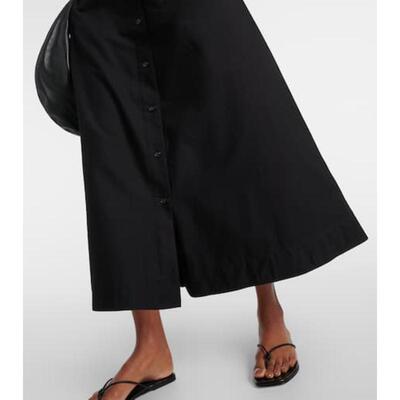 Totême 女士 超长裙 高腰棉质长款半身裙