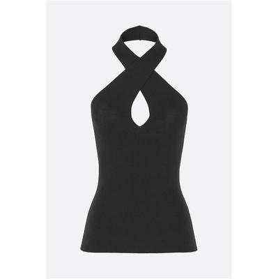 Federica Tosi 女士 SS26 上衣 弹力针织交叉领圈