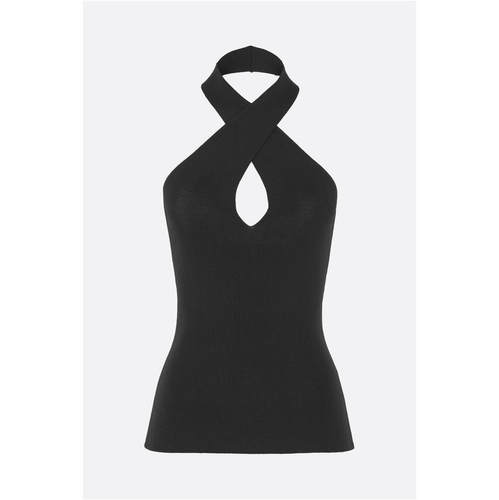 Federica Tosi 女士 SS26 上衣 弹力针织交叉领圈
