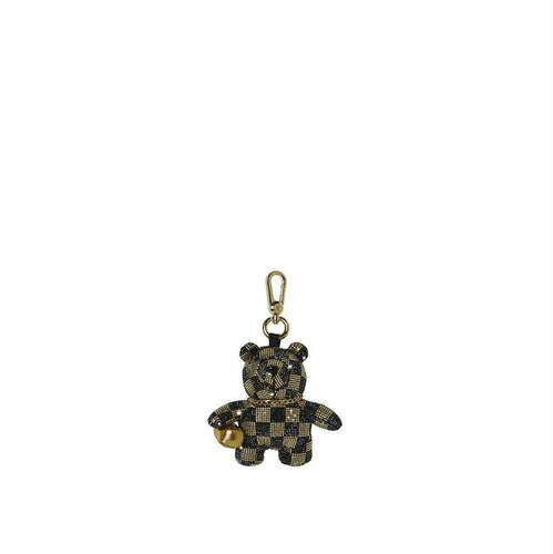 Sprayground 中性（成人） 包挂 Gold 和 Dangerous Bear 钥匙扣
