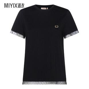 黑色棉质T恤 女款 TWINSET 迷衣时尚 秋冬新品