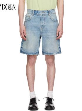 Represent 男款蓝色 R10T Tailored 牛仔短裤 迷衣时尚