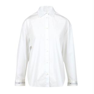 衬衫 FW25 徽标细节弧形下摆 女士 MSGM