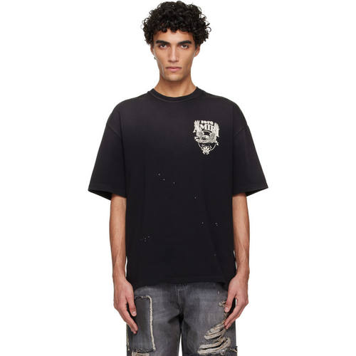 Amiri 埃米尔 男士 SS26 T恤 黑色 AMIRI Eagle Oversized