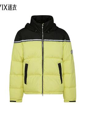 313 WORLDWIDE 男士 FLUO 黄色黑色重身蓬松羽绒夹克 迷衣时尚