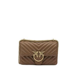 斜挎包 Pinko SS26 女士 棕色皮革 品高