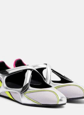 The Attico 女士 芭蕾鞋 Floor01 金属感芭蕾舞鞋