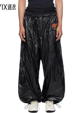 LỰU ĐẠN 男款黑色 Shell 长裤 迷衣时尚