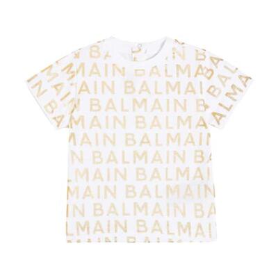 Balmain 巴尔曼 婴儿 T恤 徽标棉质针织童装