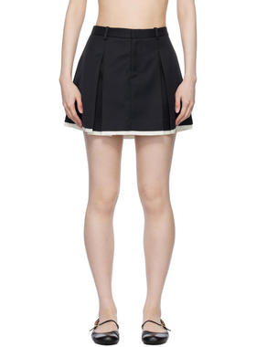 Sandy Liang 女士 迷你裙 黑色 Barlowe 短裙