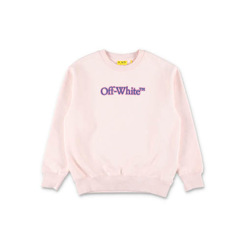 Off-White 女童 FW25 卫衣 Kids 徽标粉色圆领(米白色)童装
