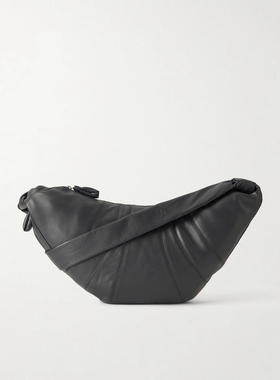 Lemaire 勒梅尔 男士 SS26 斜挎包 牛角包形大号皮革邮差包