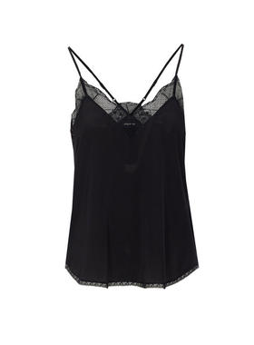 Zadig  Voltaire 女士 26春新品 背心 黑色真丝上衣